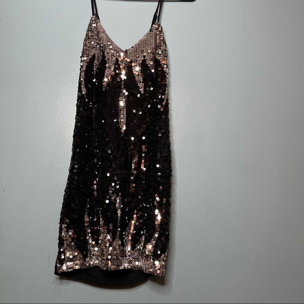 Medium Black and Silver Sequin Dress